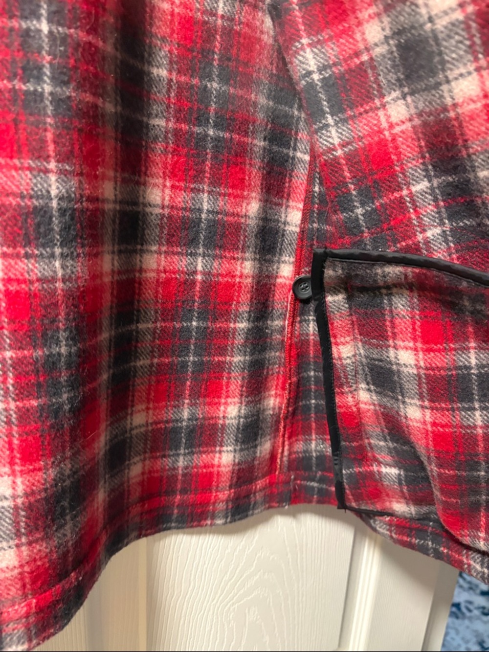 Woolrich Red and Black Plaid Utility Jacket - Picture 3 of 6